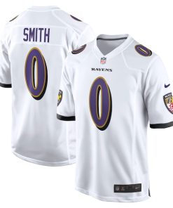 Roquan Smith Baltimore Ravens Nike  Game Jersey - White/Black/Purple