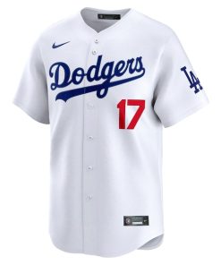 Alternative view of Shohei Ohtani Los Angeles Dodgers Nike Home Limited Kanji Player Jersey - White