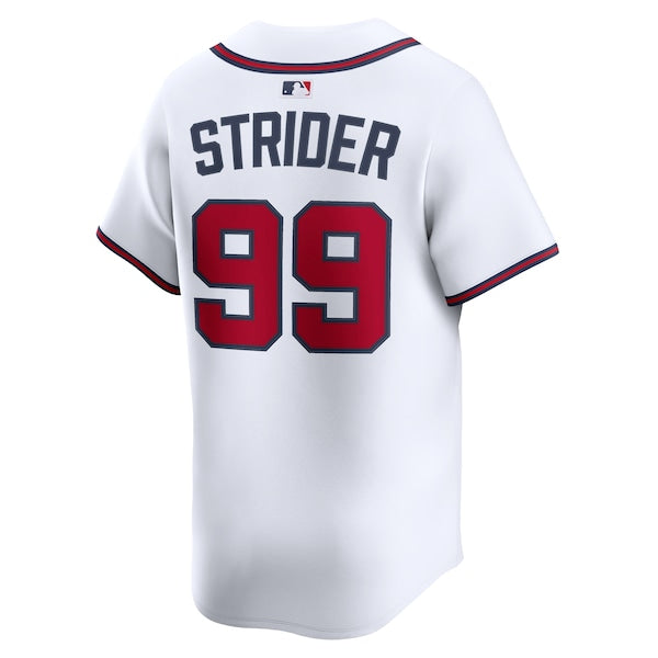 Spencer Strider Atlanta Braves Nike Home Limited Player Jersey - White - Image 3