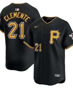 Roberto Clemente Pittsburgh Pirates Nike Alternate Limited Jersey?¨C Black