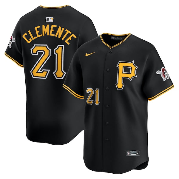 Roberto Clemente Pittsburgh Pirates Nike Alternate Limited Jersey?ยจC Black