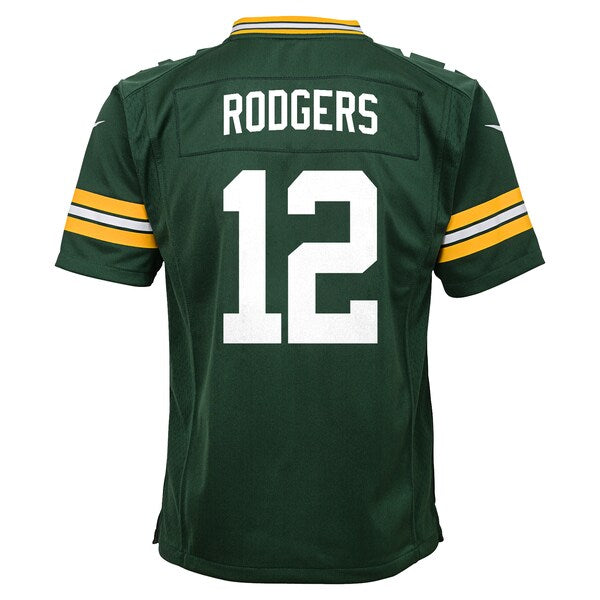 Aaron Rodgers Green Bay Packers Nike Youth Game Jersey - Green - Image 3