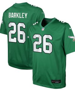 Alternative view of Saquon Barkley Philadelphia Eagles Nike Youth Alternate Game Jersey -  Kelly Green