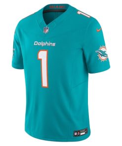Alternative view of Tua Tagovailoa Miami Dolphins Nike Vapor F.U.S.E. Limited Jersey - Aqua
