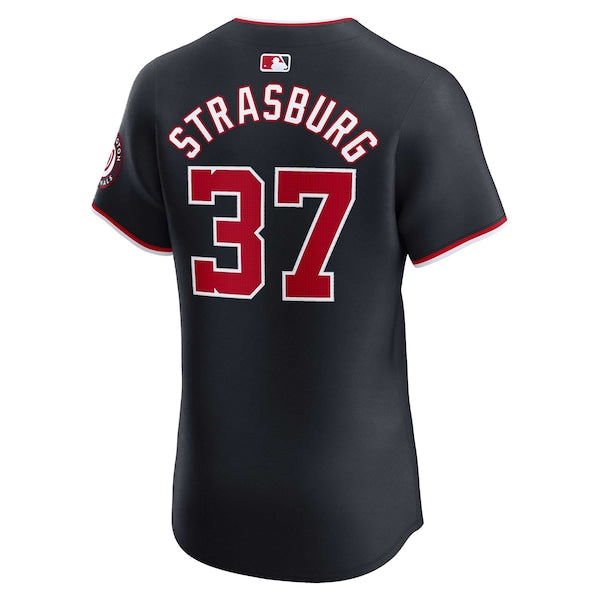 Stephen Strasburg Washington Nationals Nike Alternate Elite Player Jersey - Navy - Image 3