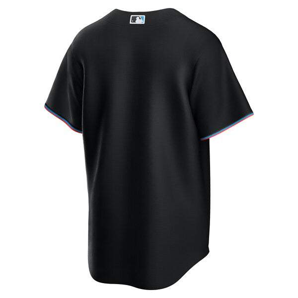 Miami Marlins Nike Alternate Replica Team Jersey - Black - Image 3