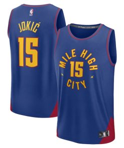 Nikola Jokic Denver Nuggets  Youth Fast Break Replica Player Jersey - Statement Edition - Blue
