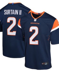 Patrick Surtain II Denver Broncos Nike Youth Alternate Game Jersey - Navy/Orange/White