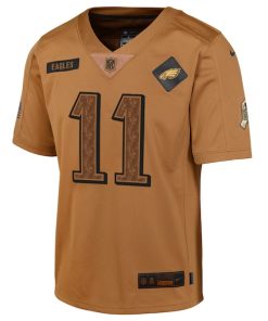 Alternative view of A.J. Brown Philadelphia Eagles Nike Youth 2023 Salute To Service Limited Jersey - Brown
