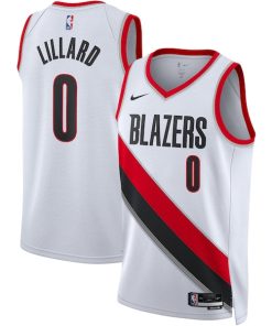 Damian Lillard Portland Trail Blazers Nike Unisex Swingman Jersey - Association Edition - White/Black