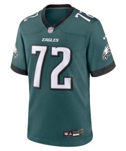 Alternative view of Darian Kinnard Philadelphia Eagles Nike Team Game Jersey - Midnight Green