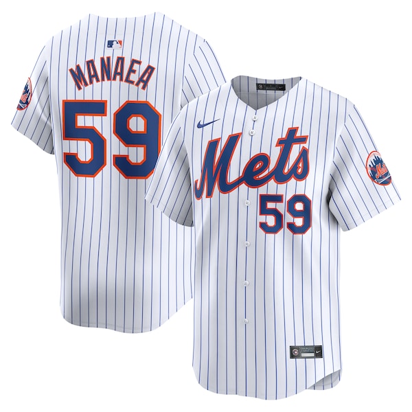 Sean Manaea New York Mets Nike Home Limited Player Jersey?ยจC White