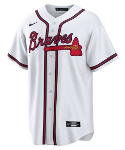Alternative view of Reynaldo Lopez Atlanta Braves Nike Home Replica Jersey - White