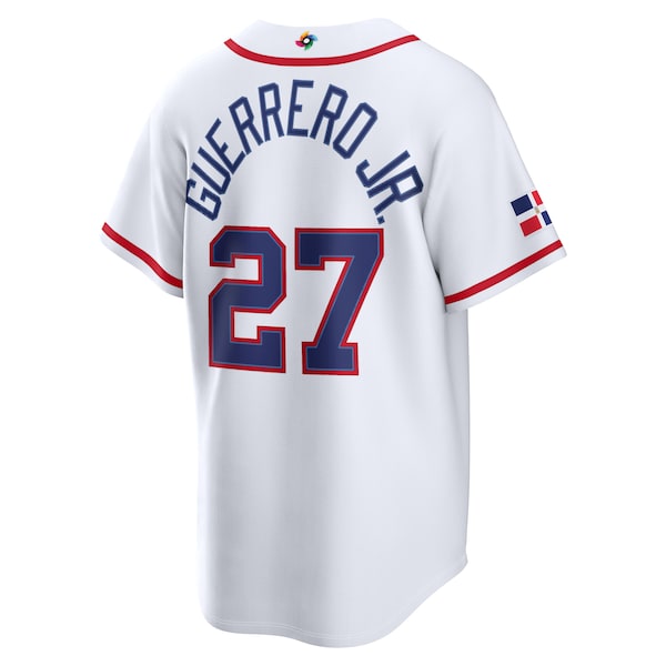 Vladimir Guerrero Jr. Dominican Republic Baseball Nike 2026 World Baseball Classic Home Stadium Jersey - White - Image 3