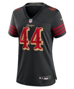Alternative view of Kyle Juszczyk San Francisco 49ers Nike Women's 2025 Rivalries Collection Game Jersey - Black