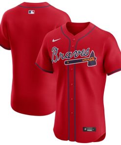 Alternative view of Atlanta Braves Nike Alternate Elite Jersey - Red