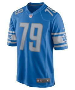 Alternative view of John Cominsky Detroit Lions Nike Player Game Jersey - Blue
