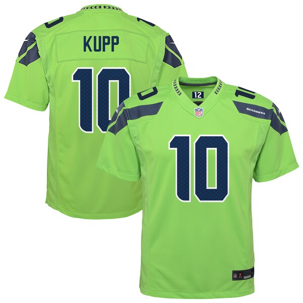 Cooper Kupp Seattle Seahawks Nike Youth Alternate Game Jersey - Neon Green/College Navy - Image 2