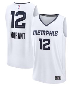 Ja Morant Memphis Grizzlies  Fast Break Replica Player Jersey - Association Edition - White