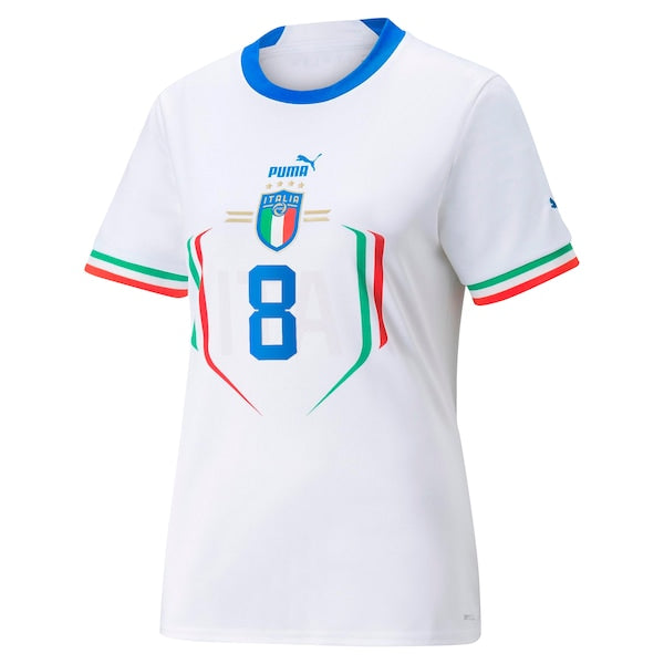 Jorginho Italy National Team Puma Women's 2022/23 Away Replica Player Jersey - White - Image 3