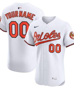 Baltimore Orioles Nike Home Elite Custom Jersey - White