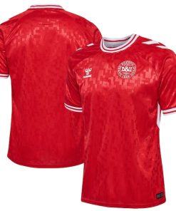 Alternative view of Denmark National Team 2024 Home Replica Jersey - Red/White