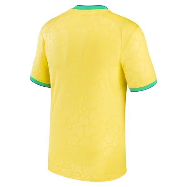 Brazil National Team Nike 2022/23 Home Breathe Stadium Replica Blank Jersey - Yellow - Image 3