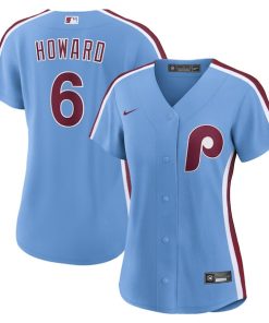 Ryan Howard Philadelphia Phillies Nike Women's Replica Jersey - Light Blue/White