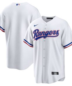 Texas Rangers Nike Home Blank Replica Jersey - White