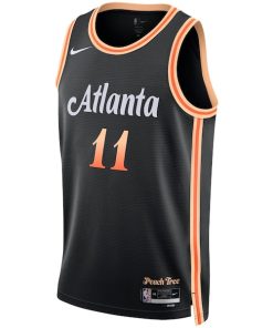 Alternative view of Trae Young Atlanta Hawks Nike Unisex 2022/23 Swingman Jersey - City Edition - Black