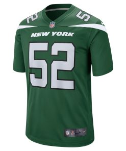 Alternative view of Jermaine Johnson II New York Jets Nike 2022 NFL Draft First Round Pick Game Jersey - Gotham Green