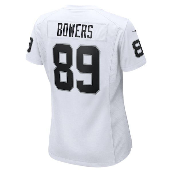 Brock Bowers Las Vegas Raiders Nike Women's Game Jersey - White/Black - Image 2