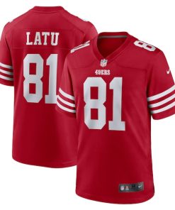 Cameron Latu San Francisco 49ers Nike Team Game Jersey - Scarlet