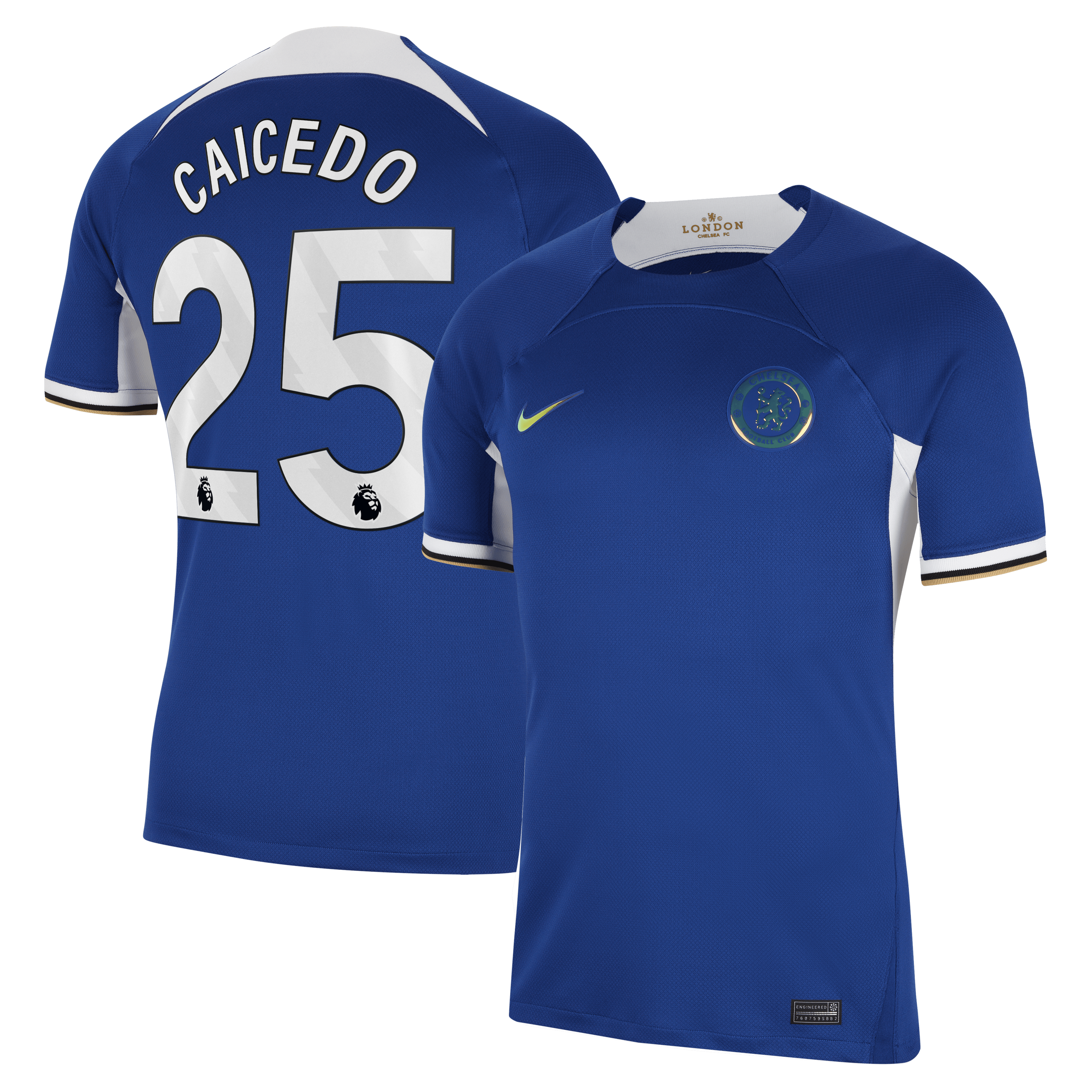 Mois¨¦s Caicedo Chelsea Nike 2023/24 Away Stadium Replica Player Jersey - Navy/Blue/Mint - Image 5