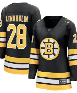 Elias Lindholm Boston Bruins  Women's Home Breakaway Player Jersey - Black