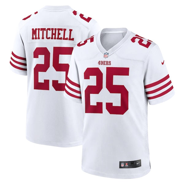 Elijah Mitchell San Francisco 49ers Nike Player Game Jersey - White/Scarlet - Image 2