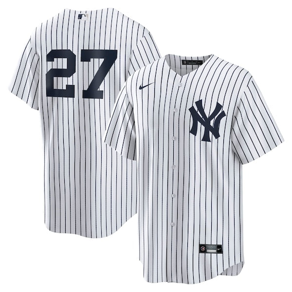 Giancarlo Stanton New York Yankees Nike Home Replica Player Jersey - White/Navy - Image 2