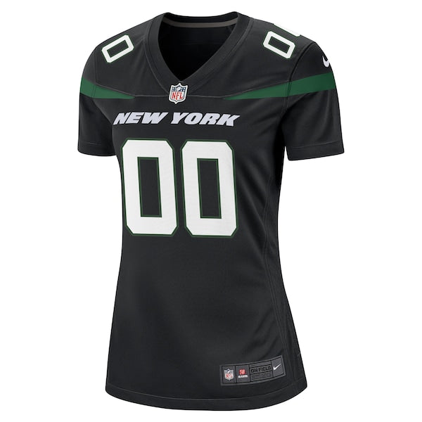 New York Jets Nike Women's Alternate Custom Game Jersey - Stealth Black - Image 2
