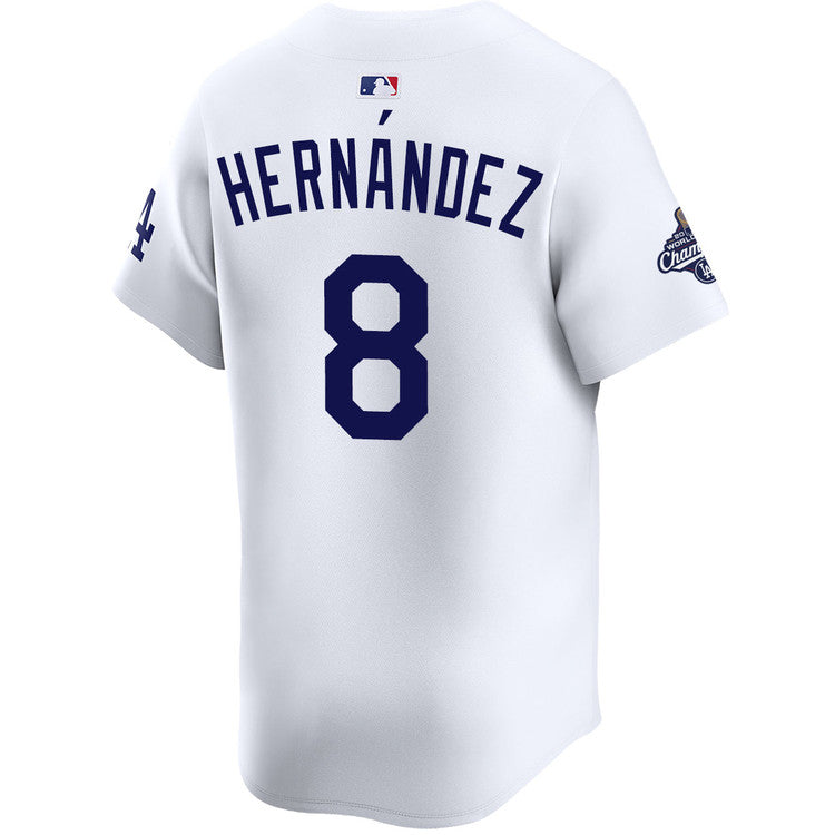 Enrique Hern¨¢ndez Los Angeles Dodgers Nike 2025 World Series Champions Limited Jersey - White - Image 3