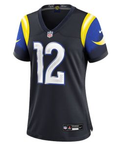 Alternative view of Puka Nacua Los Angeles Rams Nike Women's 2025 Rivalries Collection Game Jersey - Midnight Blue