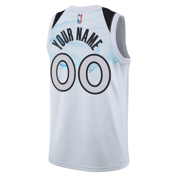 Minnesota Timberwolves Nike Unisex 2024/25 Custom Swingman Jersey - City Edition - White - Image 3