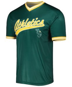 Alternative view of Oakland Athletics Stitches Cooperstown Collection Team Jersey - Green