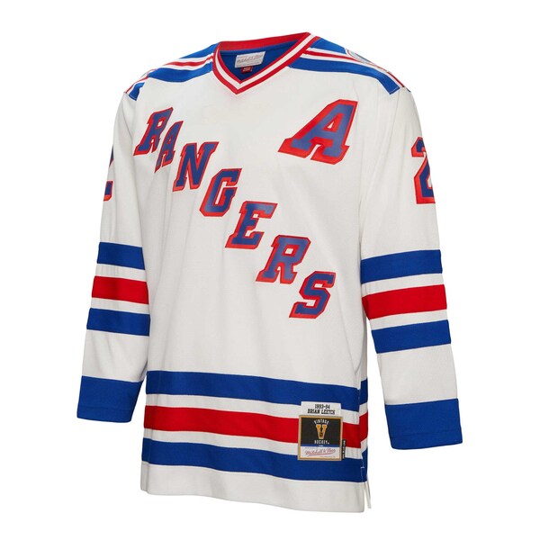 Brian Leetch New York Rangers Alternate Captain Patch 1993/94 Blue Line Player Jersey - White - Image 2