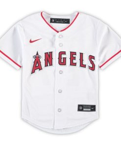 Alternative view of Mike Trout Los Angeles Angels Nike Preschool Home Replica Player Jersey - White