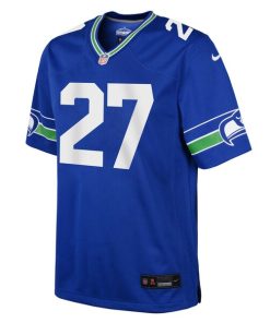 Alternative view of Tariq Woolen Seattle Seahawks Nike Youth Alternate Player Game Jersey - Royal