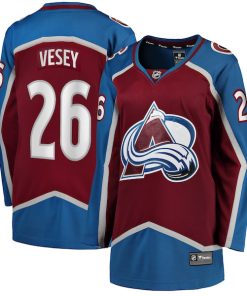 Jimmy Vesey Colorado Avalanche  Women's Home Breakaway Player Jersey - Burgundy