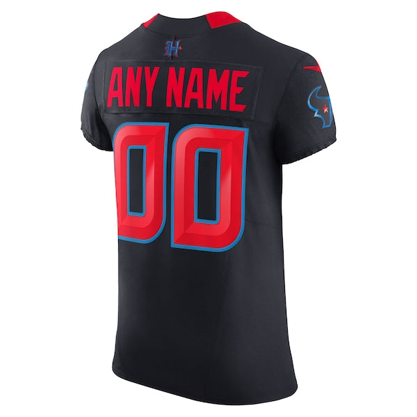 Houston Texans Nike Alternate Vapor F.U.S.E. Elite Custom Jersey - Navy - Image 3
