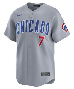 Alternative view of Dansby Swanson Chicago Cubs Nike Road Limited Player Jersey?¨C Gray