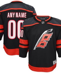 Carolina Hurricanes Youth Home Premier Custom Jersey - Black
