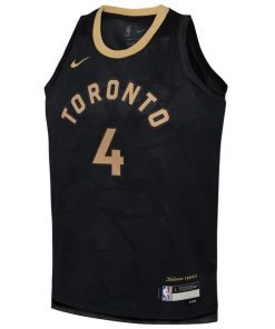 Alternative view of Scottie Barnes Toronto Raptors Nike Youth 2022/23 Swingman Jersey - City Edition - Black